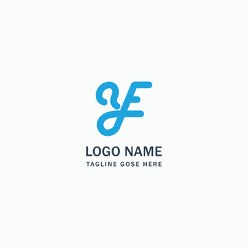 Wavy letter yf logo