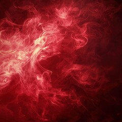Obraz premium Ethereal red and white smoke intertwines in an abstract dance, creating a captivating visual symphony on a dark background.