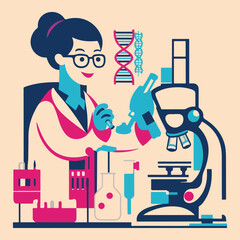 National DNA Day Vector Design – DNA Molecule, Genetics, Science Awareness for T-Shirt, Social Media, Sticker, Poster, Print Card, Animated GIF