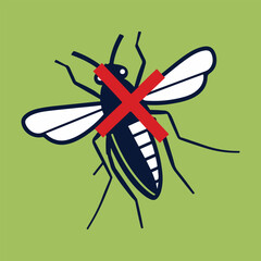 World Malaria Day Vector Set – Mosquito Prevention, Awareness Poster, T-Shirt, Sticker, Social Media, Print Card, Animated GIF – Solid Color, No Gradient, Scalable Design