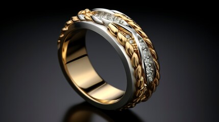 A photo of a mixed metal ring design