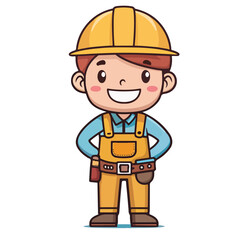 Fototapeta premium Construction Worker Cartoon 