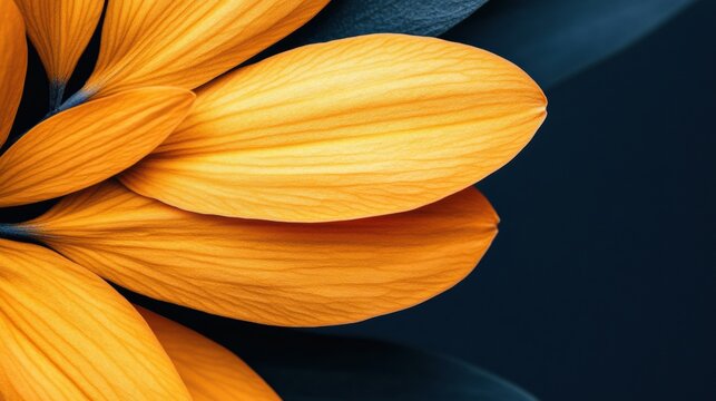 Abstract floral design with petals forming parabolic curves. Minimalist composition with text space
