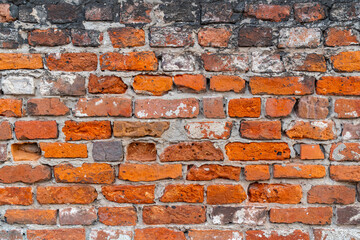Mur z cegły i betonu, kontrast materiałów w architekturze

