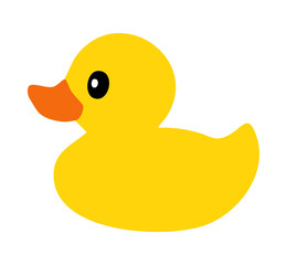 Yellow Rubber Duck Vector, Cute Kids Rubber Ducky Bath Toy
