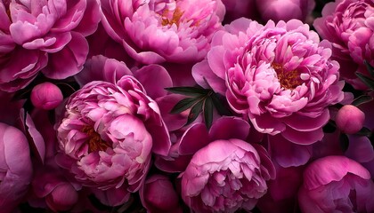 magenta peony flowers