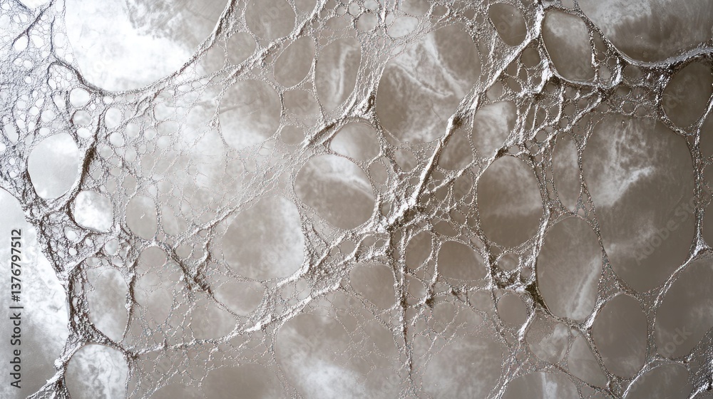 Poster abstract texture with a pattern of organic shapes resembling veins or cracks, creating an intricate 