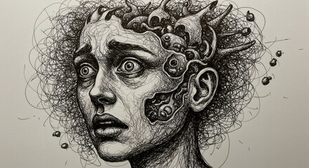 the chaotic and fragmented nature of a troubled mind