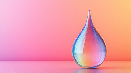 A vibrant single droplet of color on an isolated background symbolizes purity, transformation, and the power of change, capturing attention with its vivid, bold presence.


