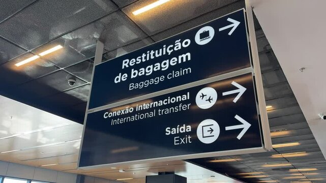 Baggage Claim Sign at Florian&oacute;polis Airport