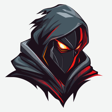 Vector logo featuring a side view of a warlock character designed for esports branding and gaming identity