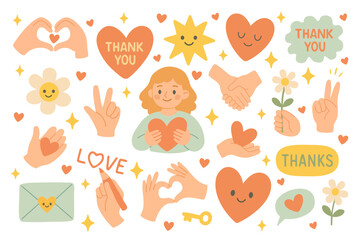 With Gratitude Big Sticker Set