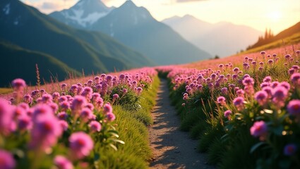 spring in the mountains - Generated AI
