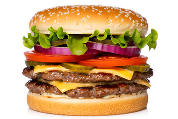 hamburger isolated on white
