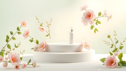 Abstract Stone and Citrus Harmony in Soft Pink and Yellow minimalistic Style