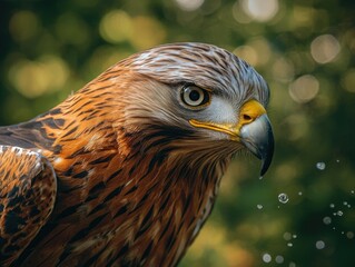 Naklejka premium Peregrine Falcon in action closeup