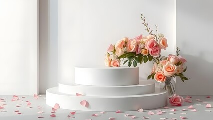 Lemon Fresh: Organic Stone Pedestal in Dreamy Cinematic Setting