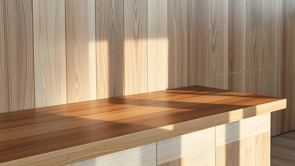 Fototapeta premium Elegant Wooden Podium for Organic Beauty Products: Creating an Ethereal and Cozy Showcase with Subtle Walnut Tones and Soft Lighting