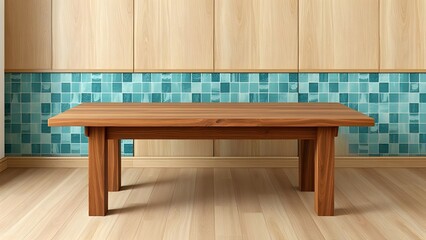 Fototapeta premium Sculpted Wood Countertop: Abstract and Avant-Garde Beauty