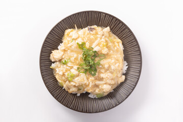 鶏ひき肉と白菜のあんかけご飯