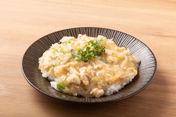 鶏ひき肉と白菜のあんかけご飯
