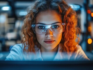 A postgraduate student conducting research in a university laboratory, Postgraduate Study, Advanced and focused