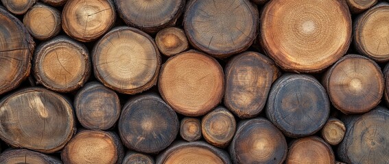 Stacked Wood Logs Background (1)