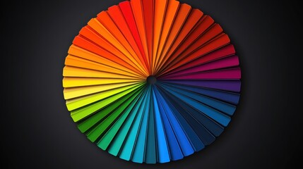 Obraz premium Vibrant Spectrum: A Colorful Circular Display of Hues