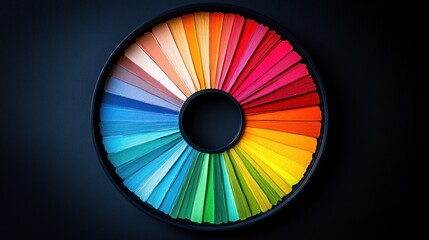 Vibrant Spectrum: A Colorful Wheel of Hues