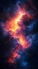 Fototapeta premium Magical nebula formation with sparkling universe high resolution background