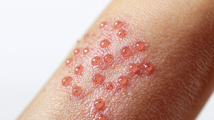 Fototapeta premium Redness on the skin as an allergic reaction to something