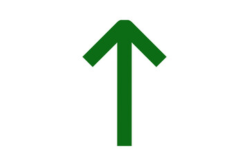 green arrow up side direction on transparent  background png file type for apps, website, web, UI, logo, designs