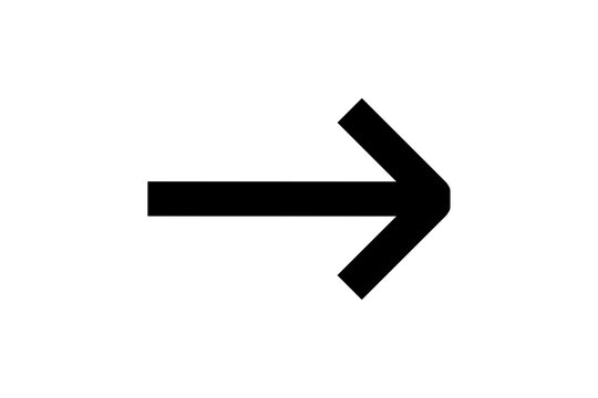 black straight arrow right side direction png file type on transparent  background png file type for apps, website, web, UI, logo, designs
