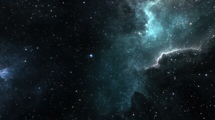 Fototapeta premium Explore the stunning beauty of colorful nebulae and bright stars against a clean, dark night sky backdrop.