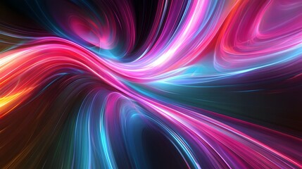 Colorful swirl of light creating a striking abstract design with dynamic flow and vivid energy in motion
