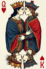 Obraz premium two women in the card