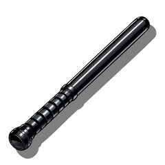 Naklejka premium Black Police Batton Away