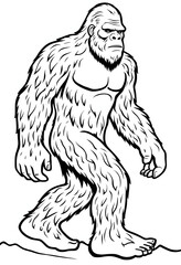 Bigfoot Coloring Page
