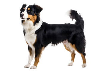 Fototapeta premium australian shepherd dog standing isolated png transparent cutout