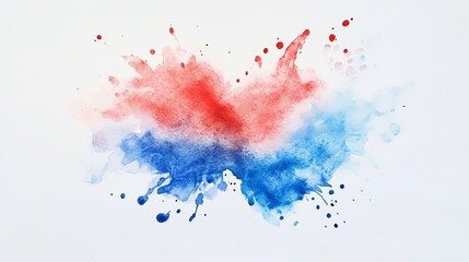 Abstract Red Blue Watercolor Splash Background Texture Design Artistic Painting Illustration Image Modern Trendy Style Digital Print Colorful Vibrant 