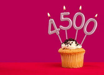 Candle number 4500 - Number of followers or likes