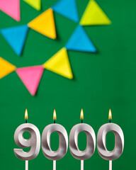 Candle number 9000 - Number of followers or likes