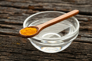 Water and turmeric, healthy drink - Curcuma longa