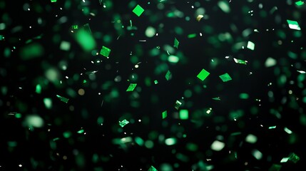 Winning Moment: Green and White Confetti