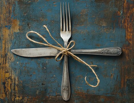 Vintage Fork and Knife Arrangement