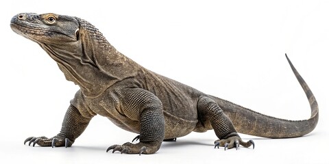 Obraz premium komodo dragon isolated on white background