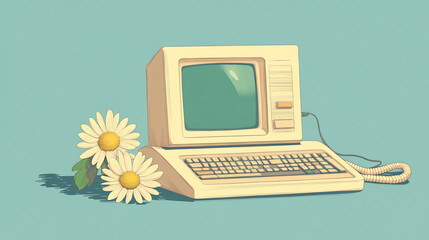 Retro story design template with computer message window cartoon vector illustration set. Vintage 90s vertical media post with daisy flower. Funky vaporwave ig ask me question layout with gradient.