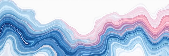 Fluid Gradient Swirls of Blue and Rose Hues