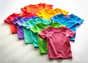 Blank T-Shirt Templates: Front & Back Views, Multiple Colors, Tilt-Shift Photography