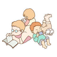 とある休日のパパと子供たち